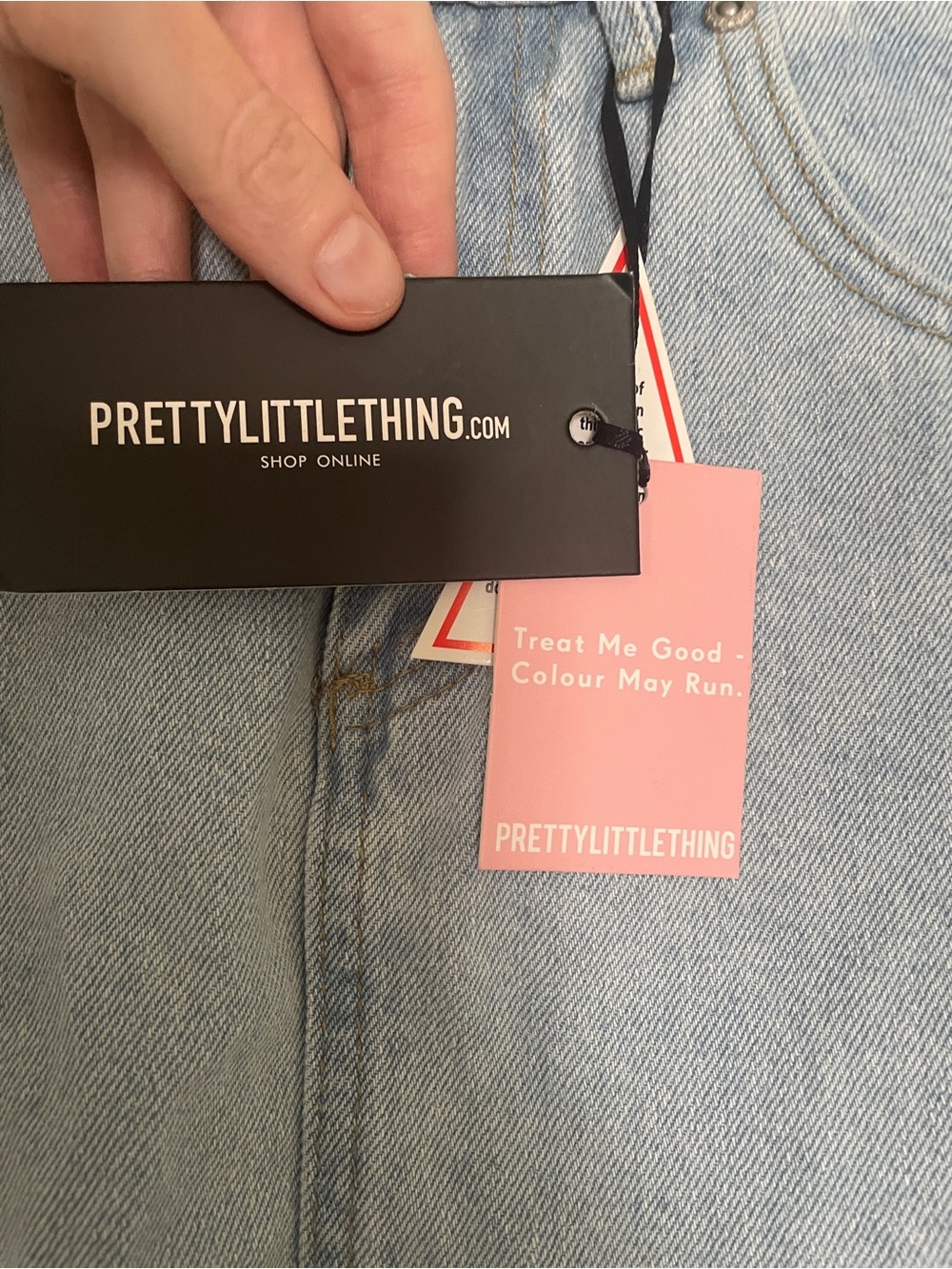 ⛓️💥 PrettyLittleThing Light Blue Denim Mini Skirt with Side Chain Detail ⛓️💥 - Picture 7 of 10